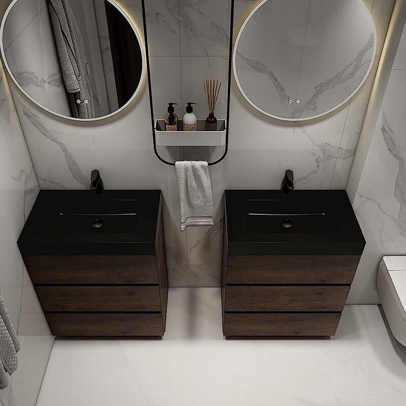 30" Bathroom Vanity with Sink Floor-Mounted One-Piece Sink Cabinet - Image 13