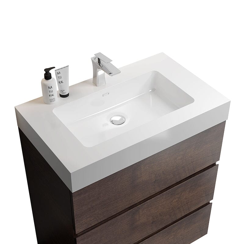 30" Bathroom Vanity with Sink Floor-Mounted One-Piece Sink Cabinet - Image 22