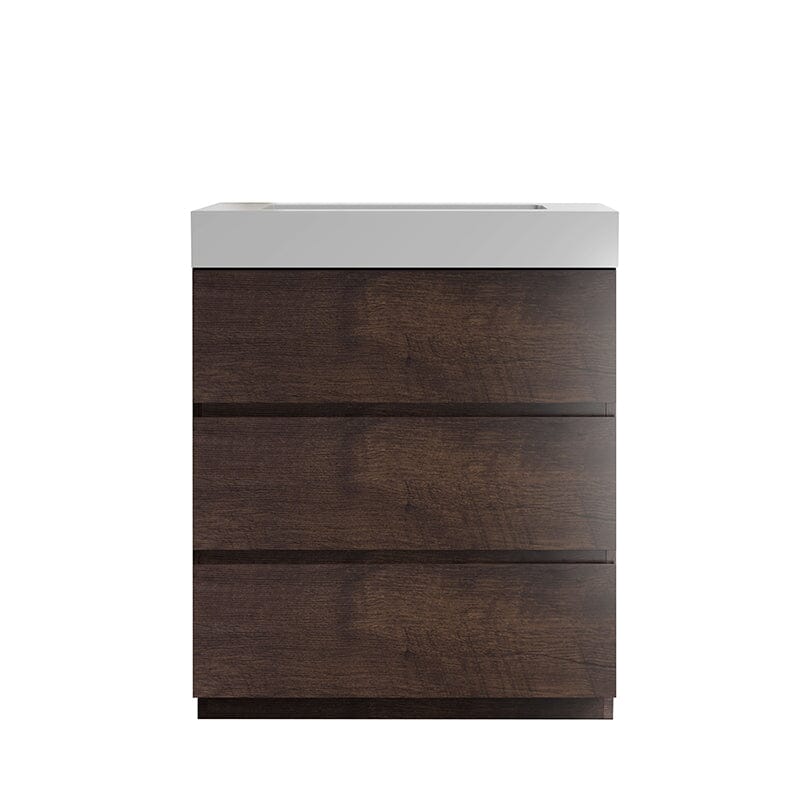 30" Bathroom Vanity with Sink Floor-Mounted One-Piece Sink Cabinet - Image 23