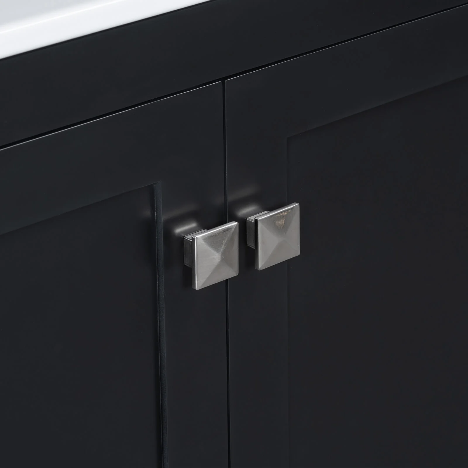 30'' Black Bathroom Vanity with Built-In Shelf - Image 10