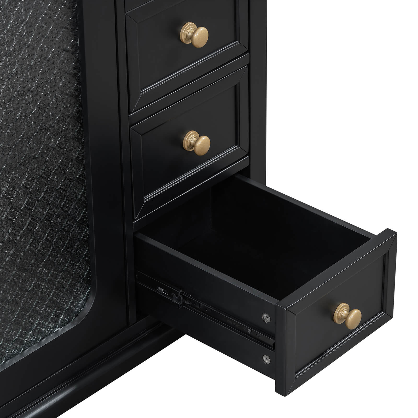 30" Black Bathroom Vanity with Frosted Glass Door - Image 20