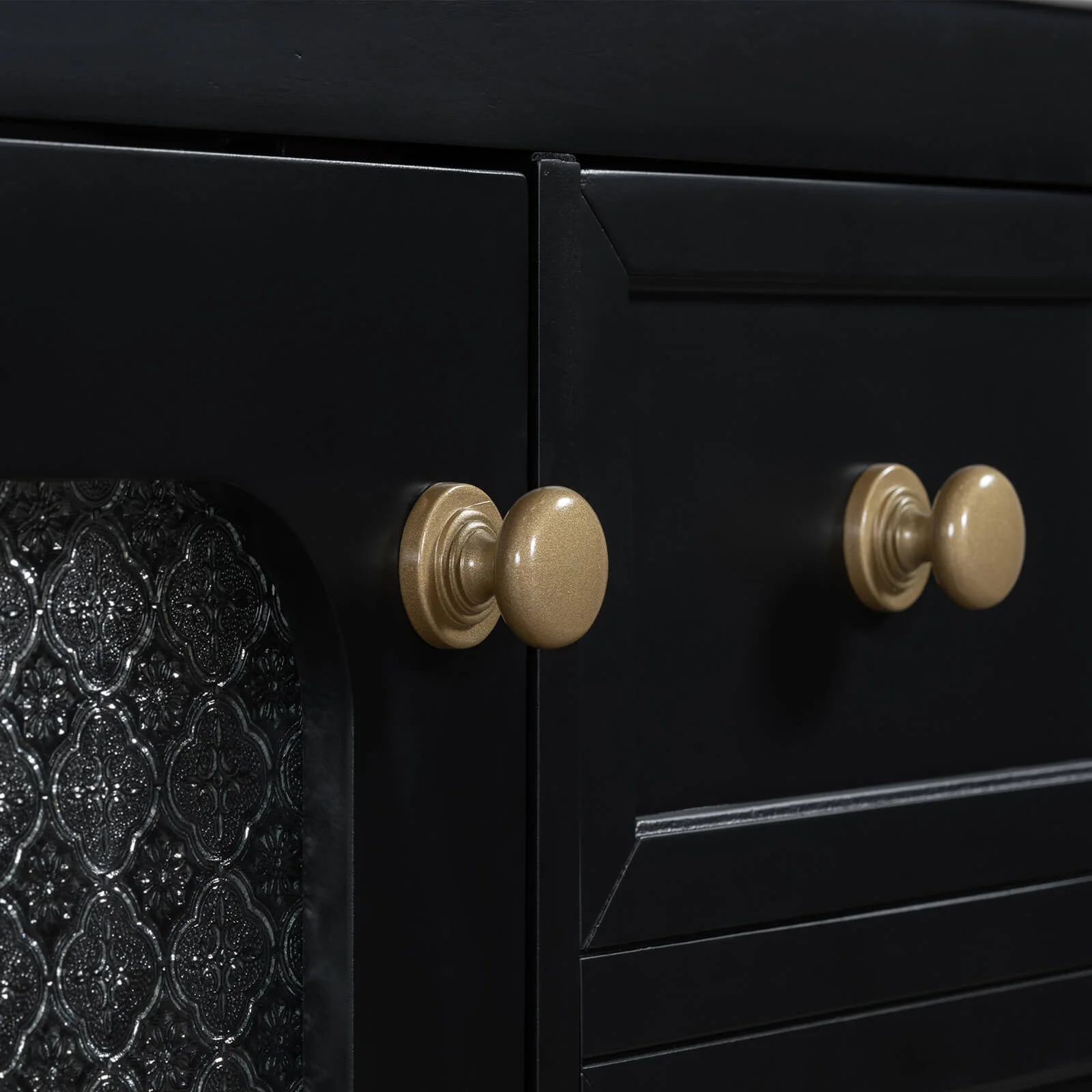 30" Black Bathroom Vanity with Frosted Glass Door - Image 21