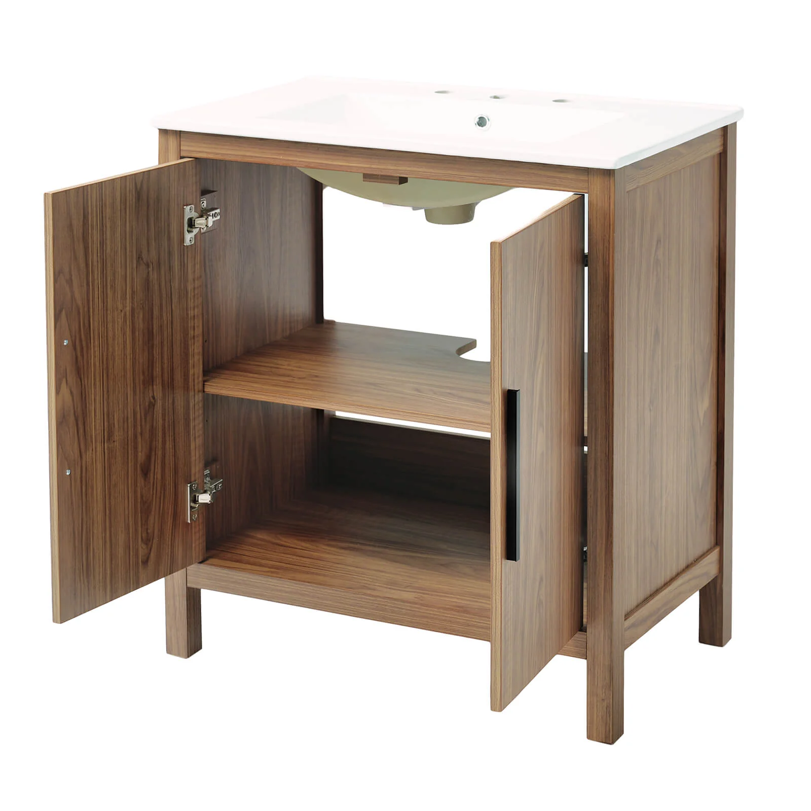 30" Floor Standing Wood Finish Bathroom Vanity - Image 13