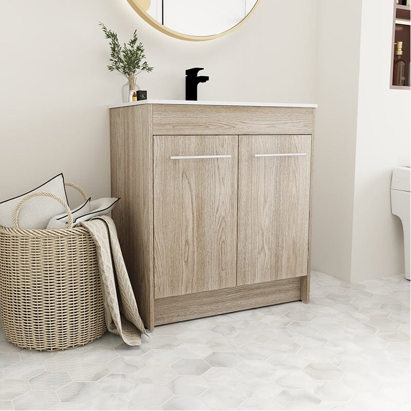 30-Inch Freestanding Bathroom Vanity with Sink and Soft-Close Doors - Image 3