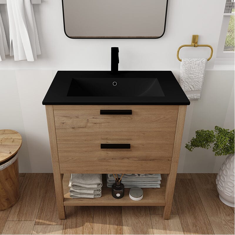 30" Freestanding Plywood Bathroom Vanity With Top and 2 Drawers - Image 20
