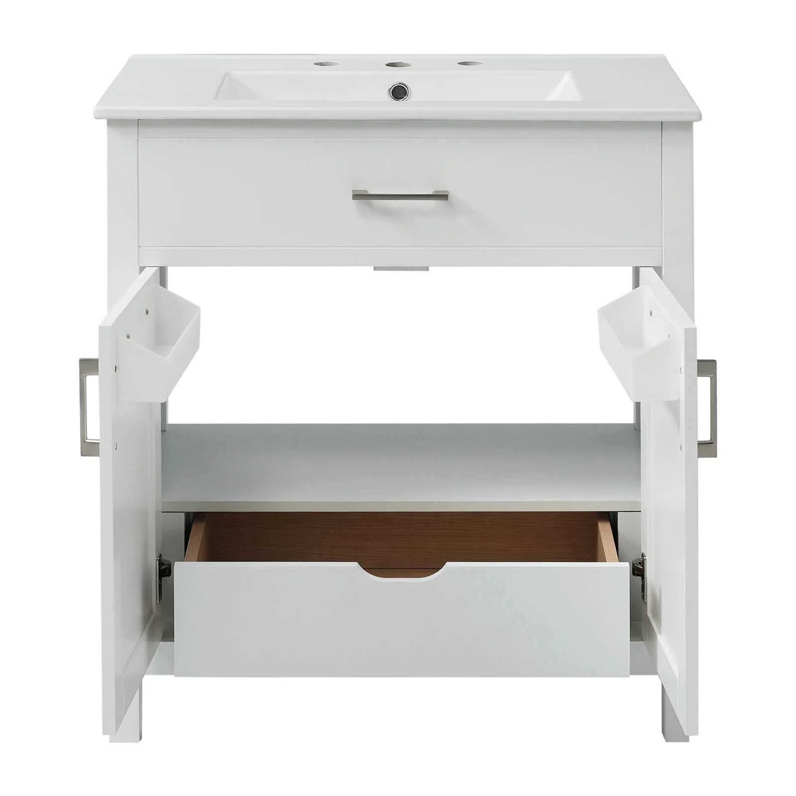 30" Modern White Silk Finish Freestanding Vanity - Image 22