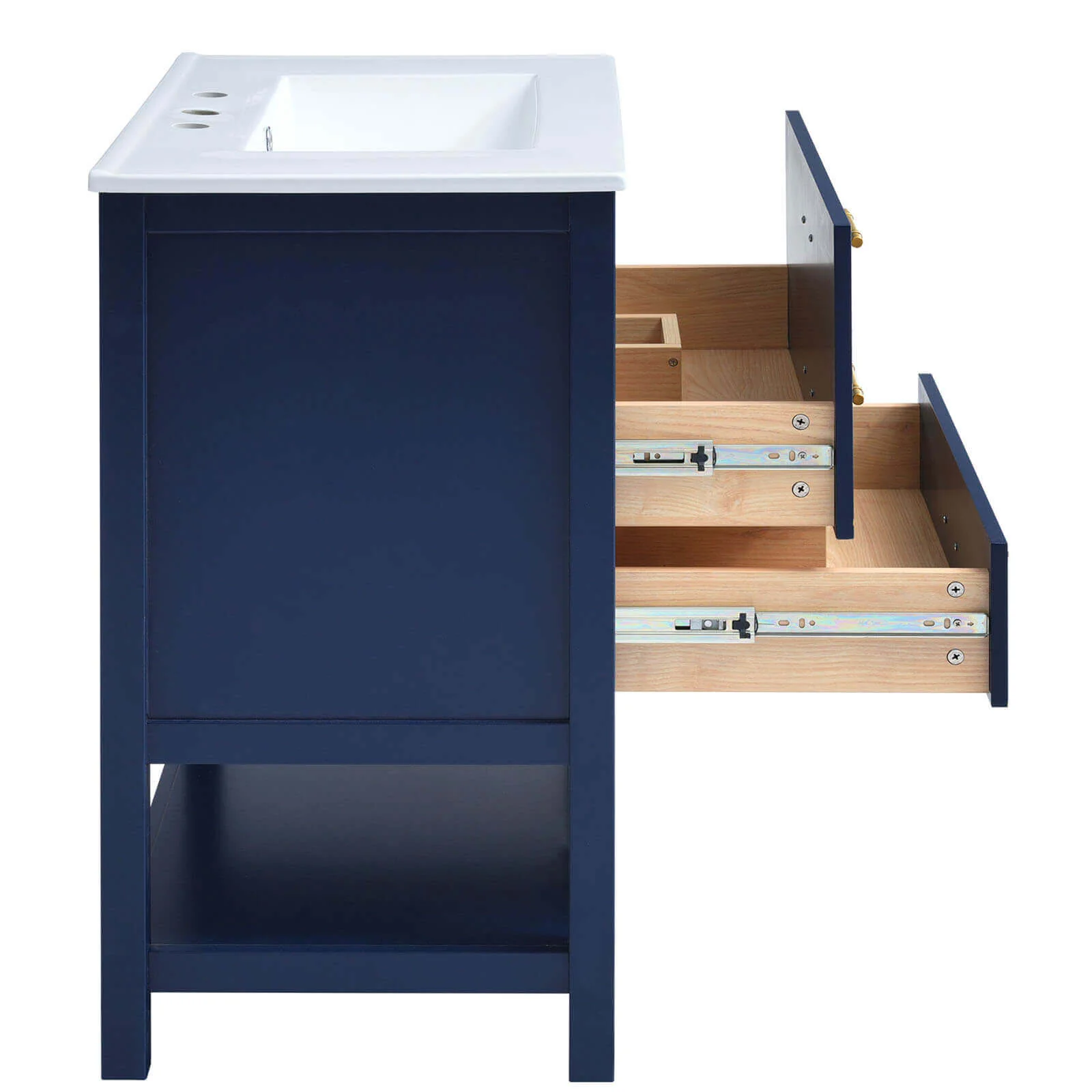 30'' Navy Blue Modern Freestanding Bathroom Vanity - Image 8
