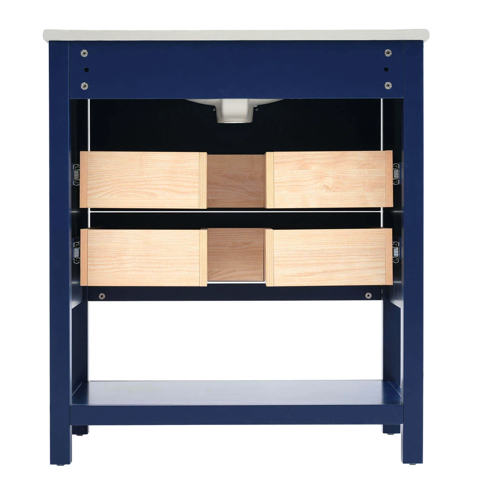 30'' Navy Blue Modern Freestanding Bathroom Vanity - Image 9