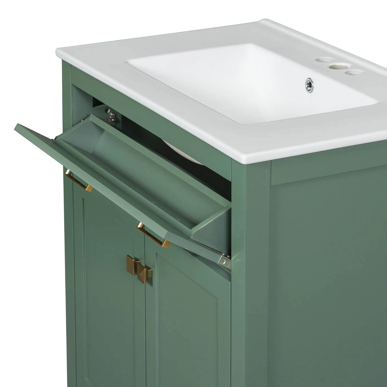 30" Green Bathroom Vanity with Undermount Single Sink - Image 20