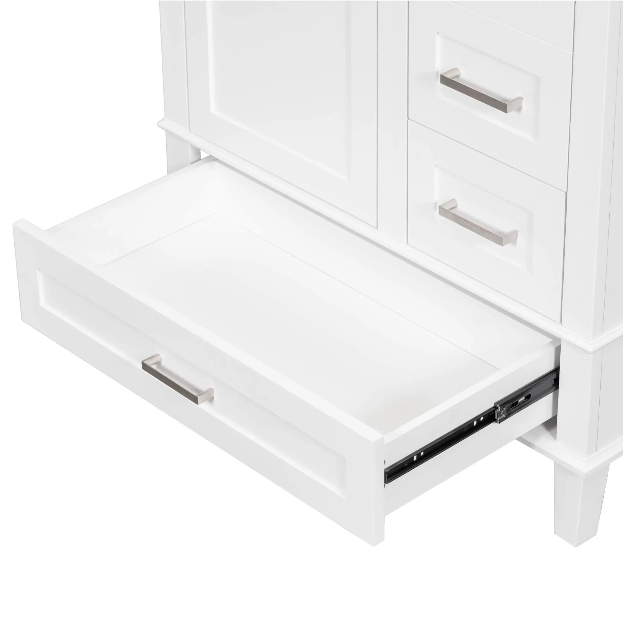 30" White Solid Wood Bathroom Vanity with Top - Image 20