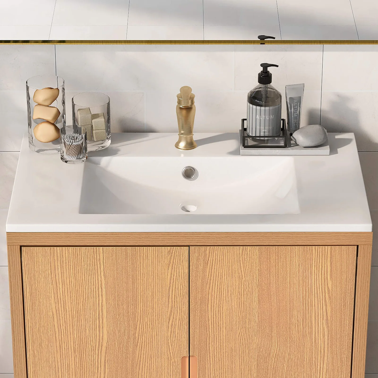 30" x 18" Rectangular Resin Sink Vanity Top - Image 2