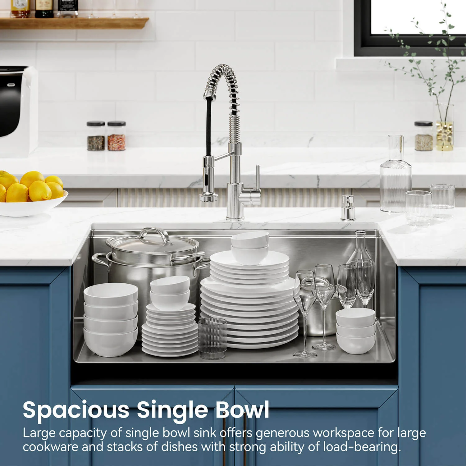 30'' x 19'' Undermount Workstation Sink 304 Stainless Steel Single Bowl Kitchen Sink - Image 5