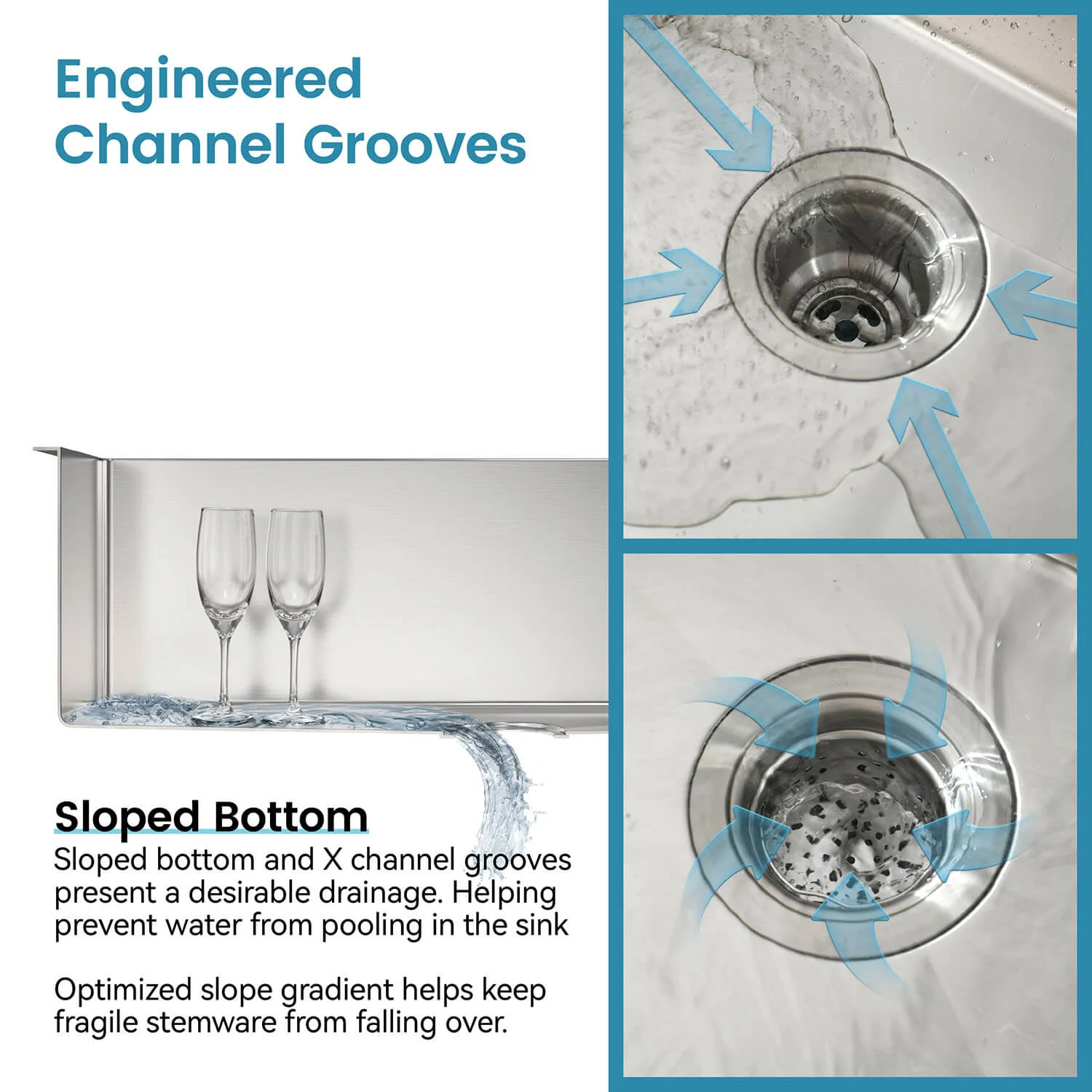 30'' x 19'' Undermount Workstation Sink 304 Stainless Steel Single Bowl Kitchen Sink - Image 8
