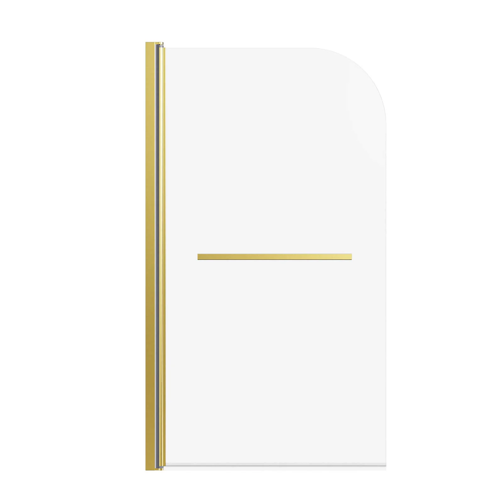 31" x 55" Brushed Gold SGCC Safety Glass Bathtub Screen - Image 8