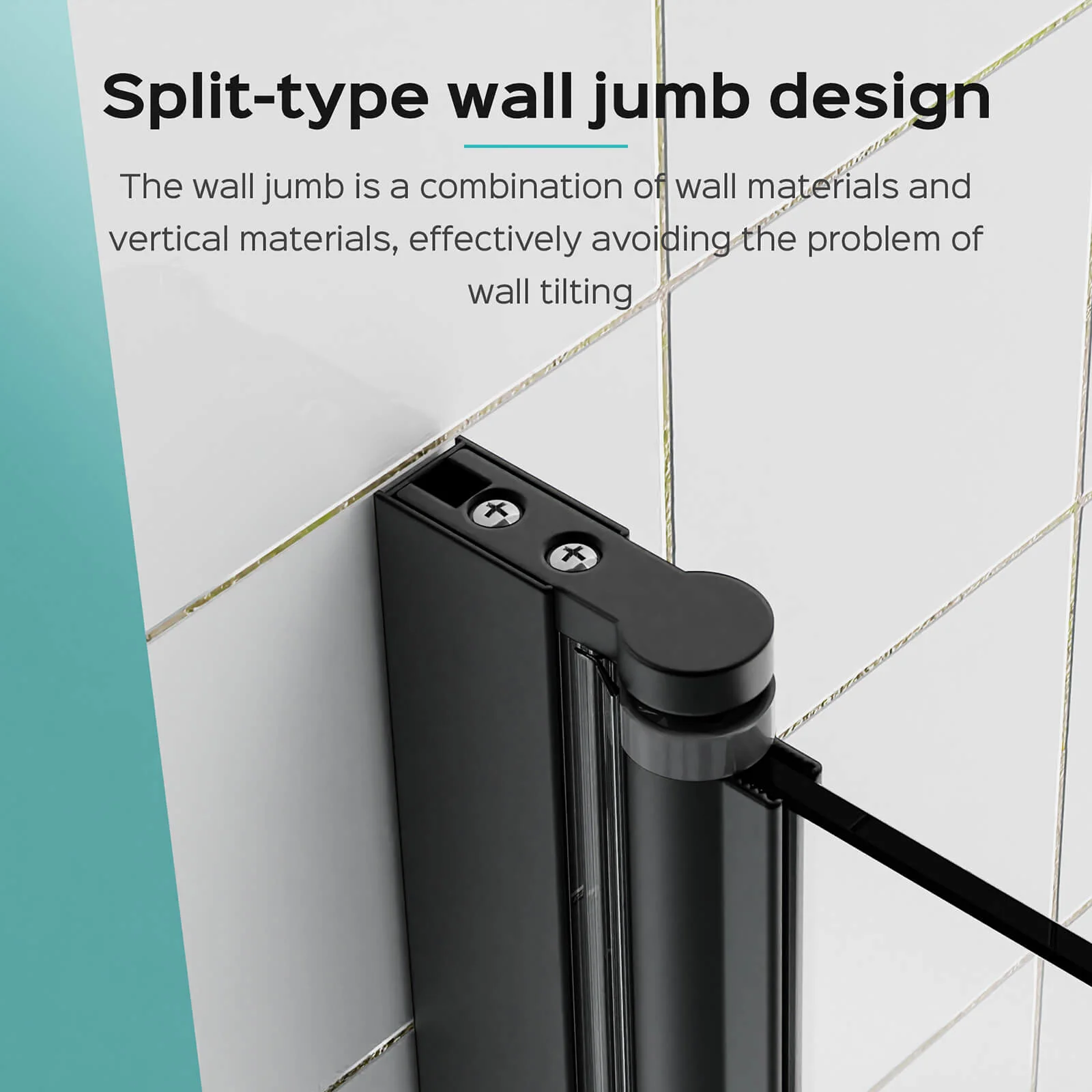 31" x 55" Matte Black SGCC Safety Glass Bathtub Screen - Image 6