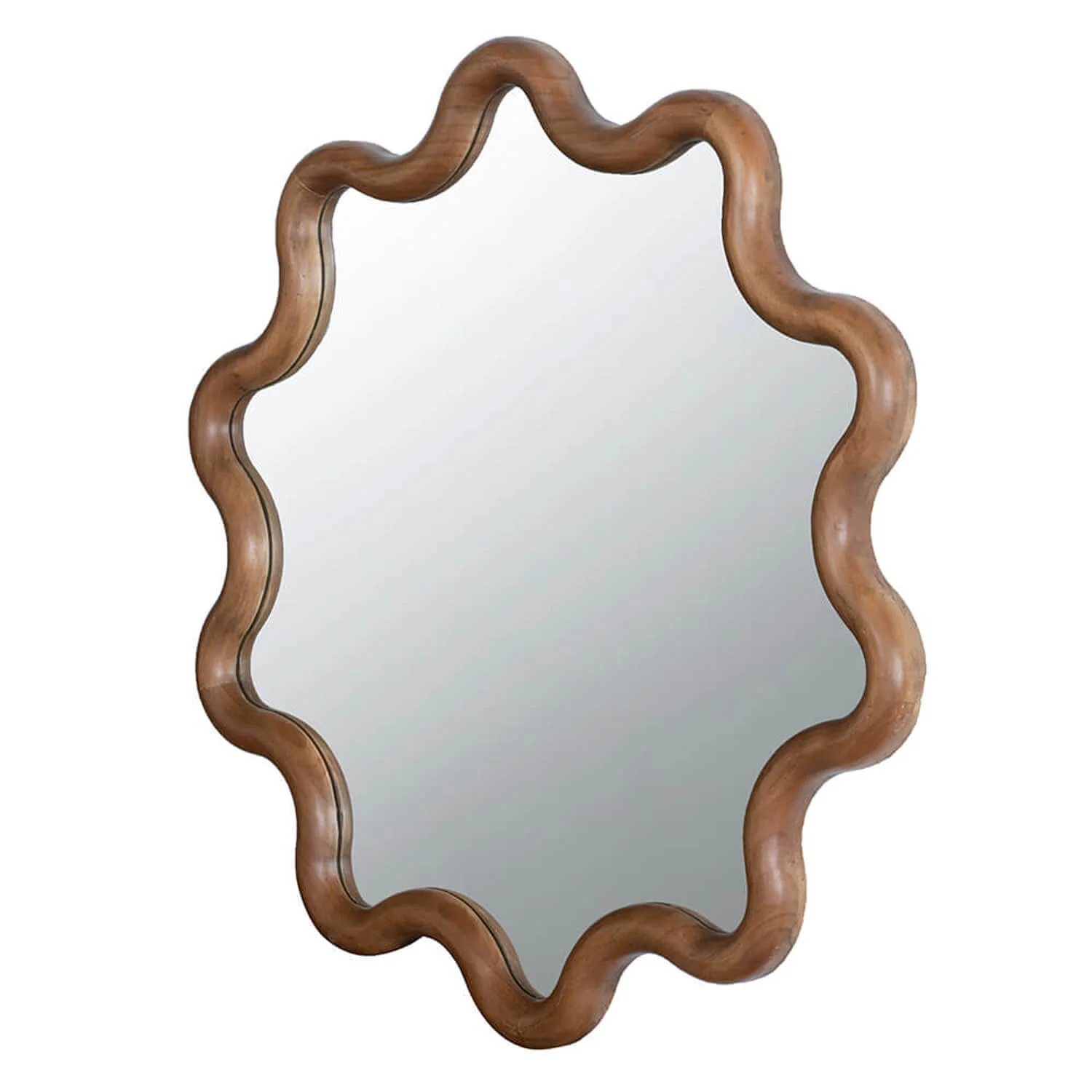 31"x30" Unique Wooden Accent Mirror for Living Room, Bedroom & Entryway - Image 6