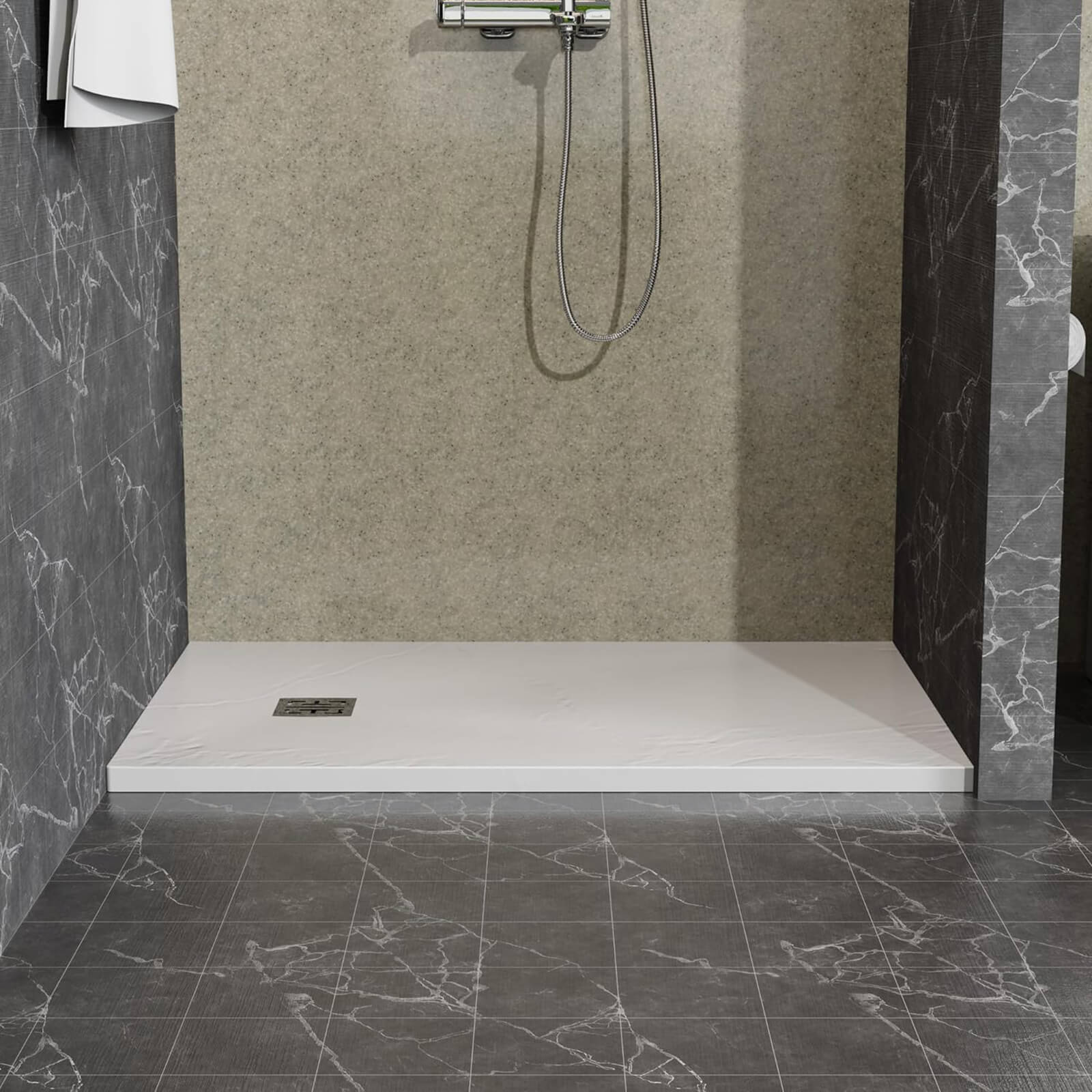 32"x48" Slate Textured Anti-Slip Shower Pan - Image 3