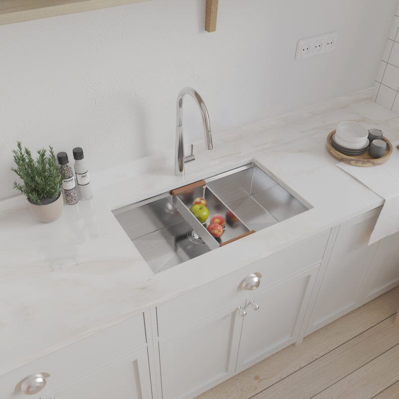 32'' x 18'' Undermount Workstation Sink 18 Gauge Stainless Steel Single Bowl Kitchen Sink - Image 3
