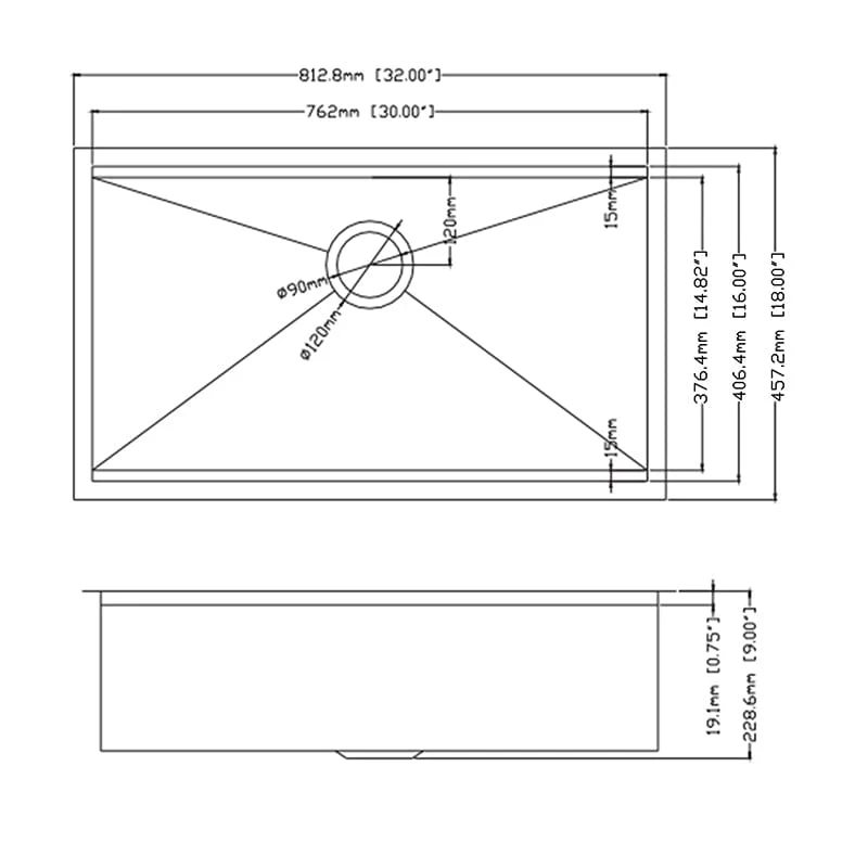 32'' x 18'' Undermount Workstation Sink 18 Gauge Stainless Steel Single Bowl Kitchen Sink - Image 7