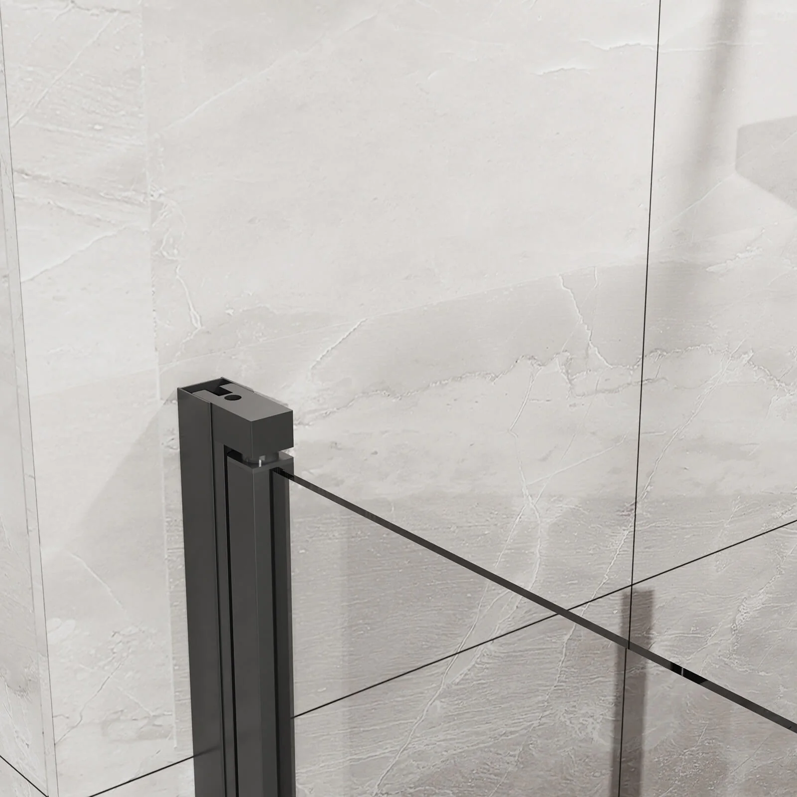 34"-35.2" x 72" Black Bi-Fold Glass Shower Door - Image 6