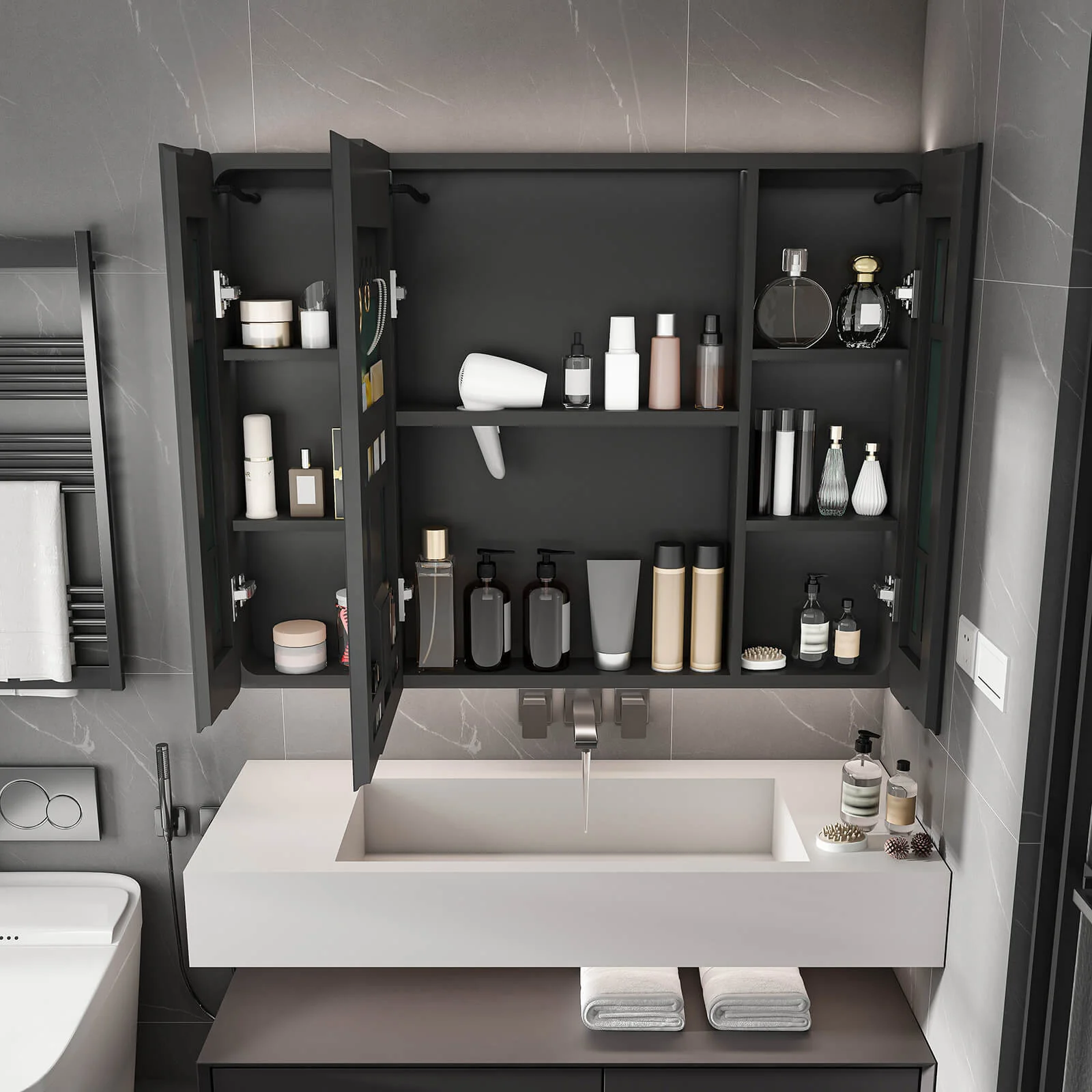 35" x 28" LED Medicine Cabinet with Defogger - Image 2