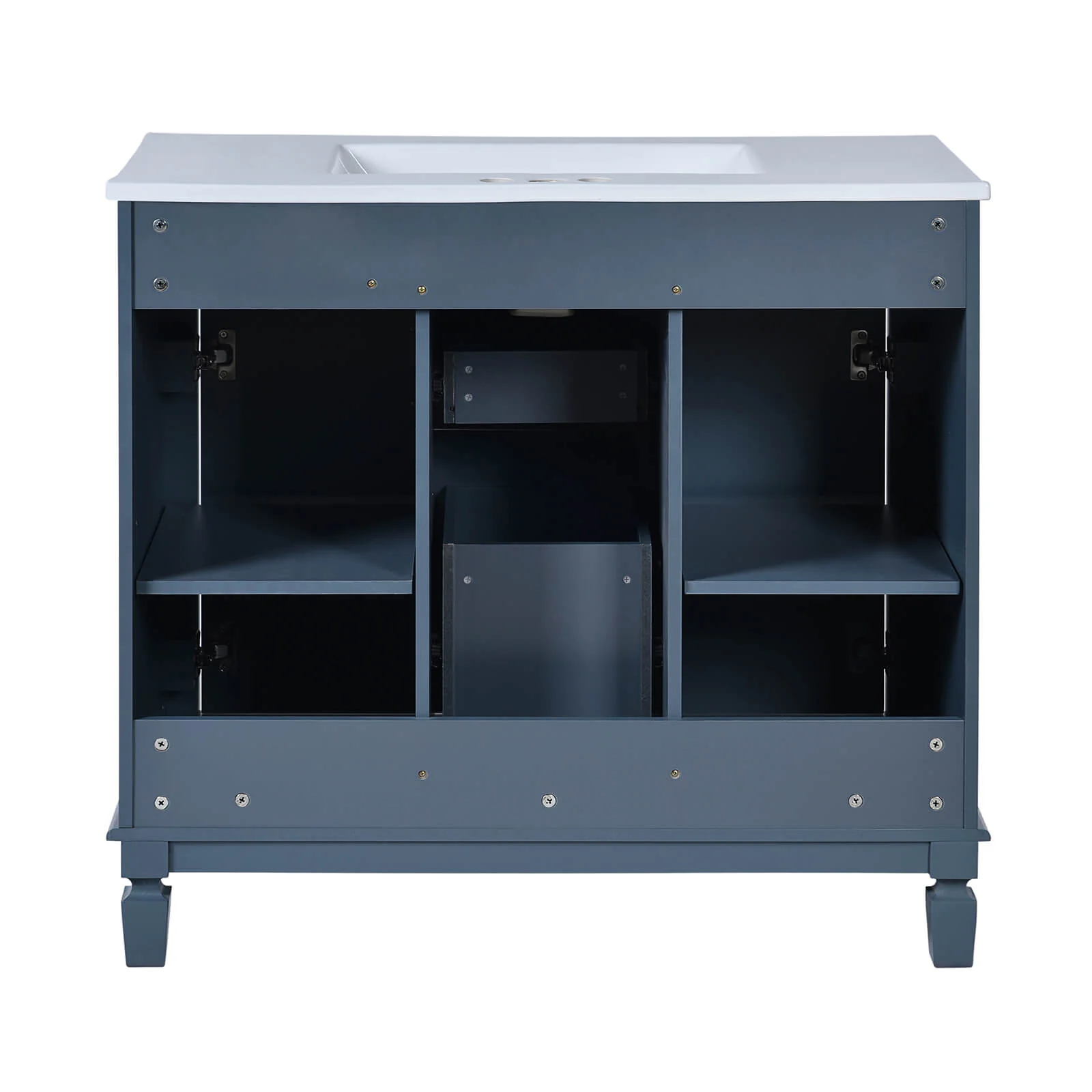 36" Modern Blue Floor Standing Bathroom Vanity - Image 9