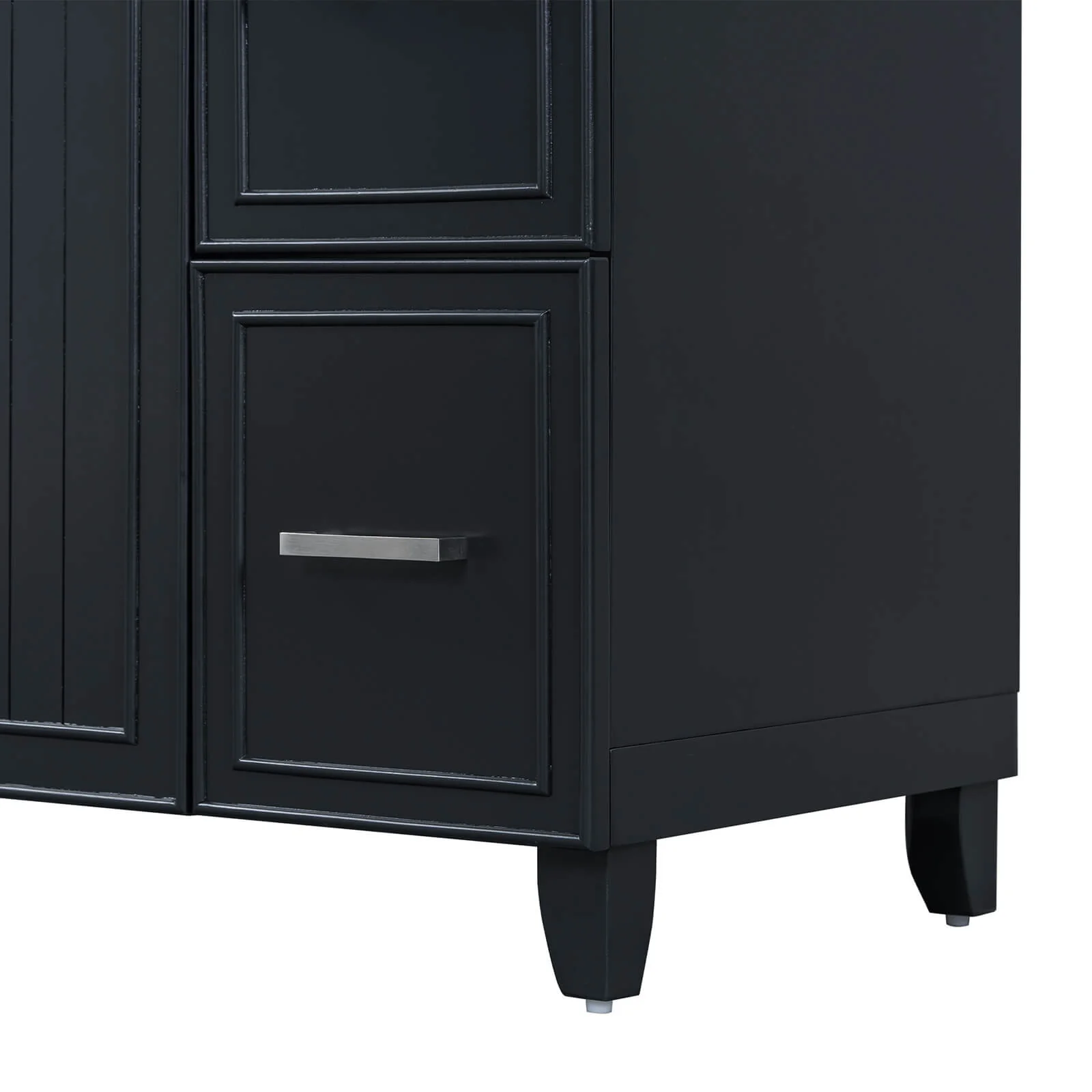 36" Black Bathroom Vanity with Integrated Resin Sink - Image 18