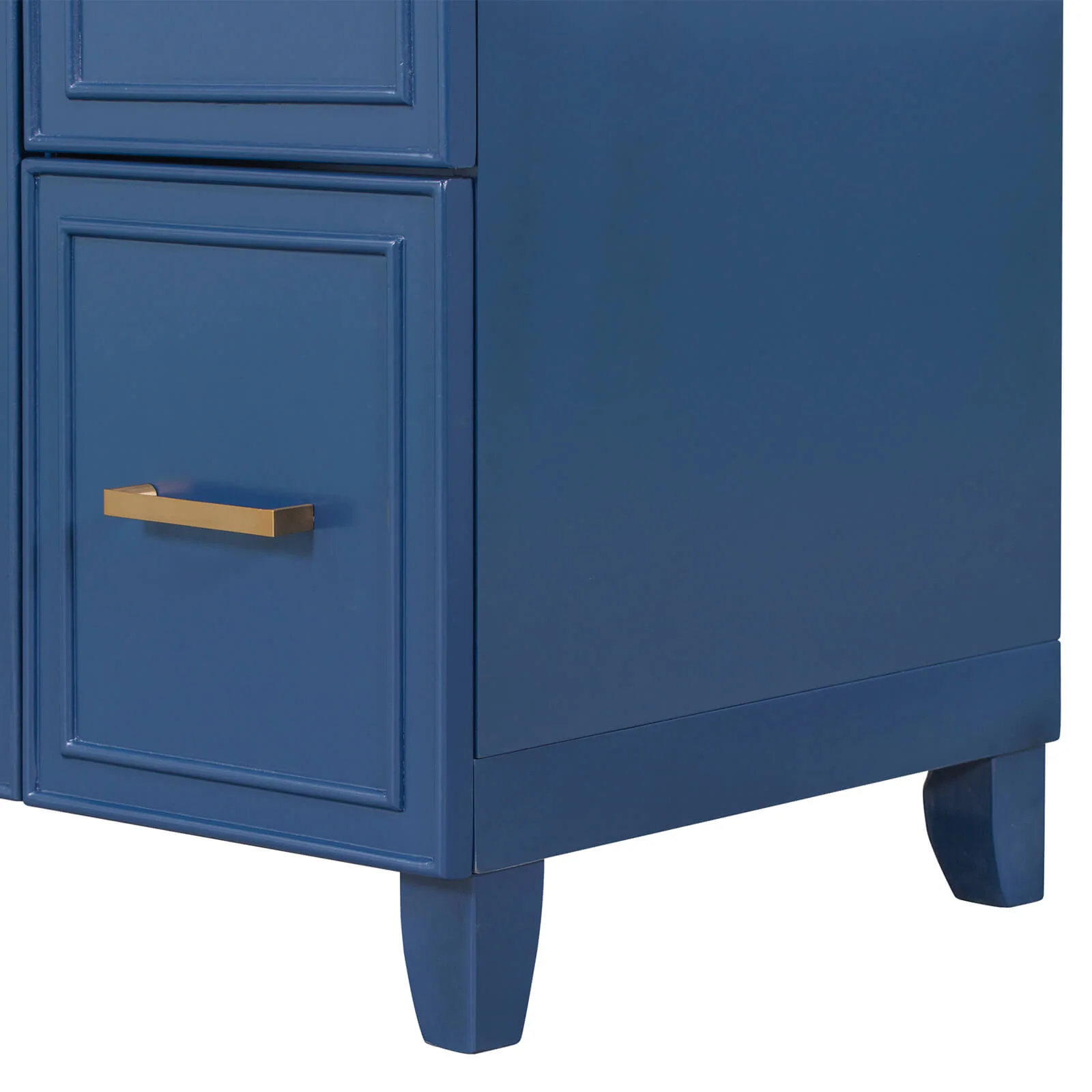 36" Blue Bathroom Vanity with Integrated Resin Sink - Image 15