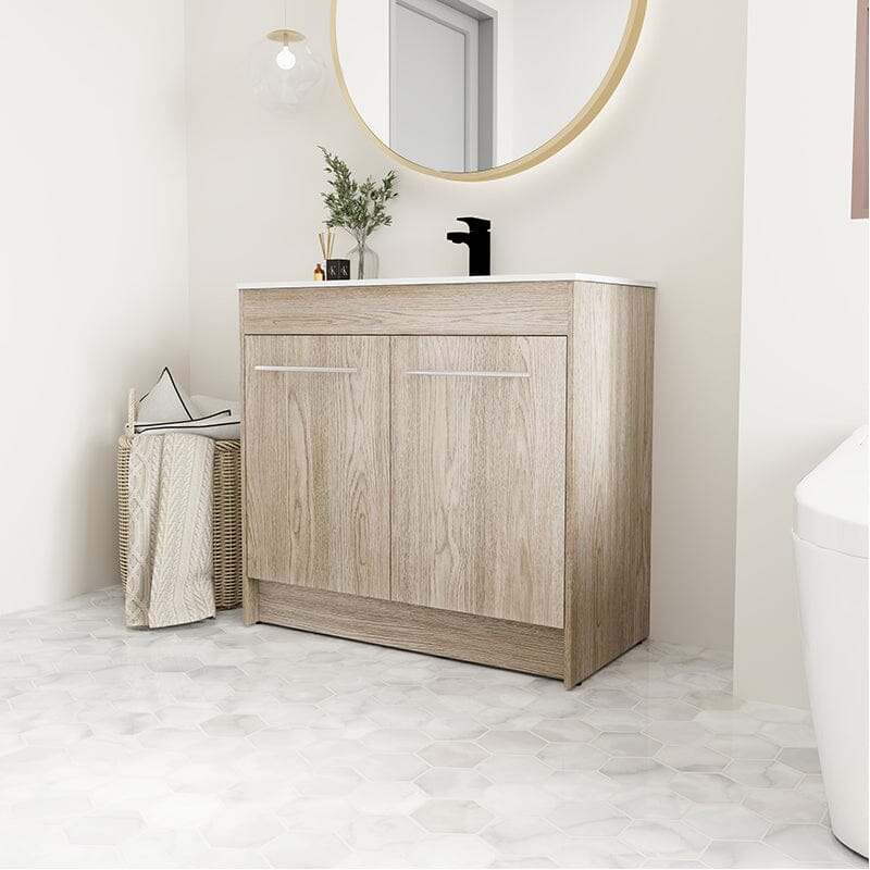 36-Inch Freestanding Bathroom Vanity with Sink and Soft-Close Doors - Image 4
