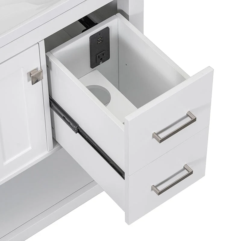 36-Inch Freestanding Drawer Bathroom Vanity with Resin Sink and USB Charging - Image 18