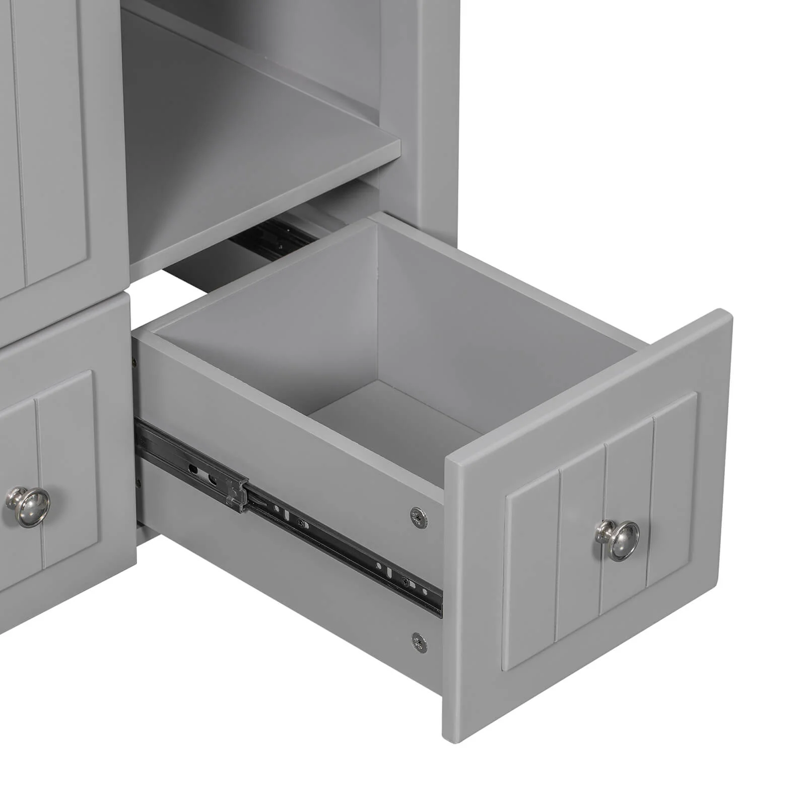 36" Gray Bathroom Vanity Cabinet Only - Image 5