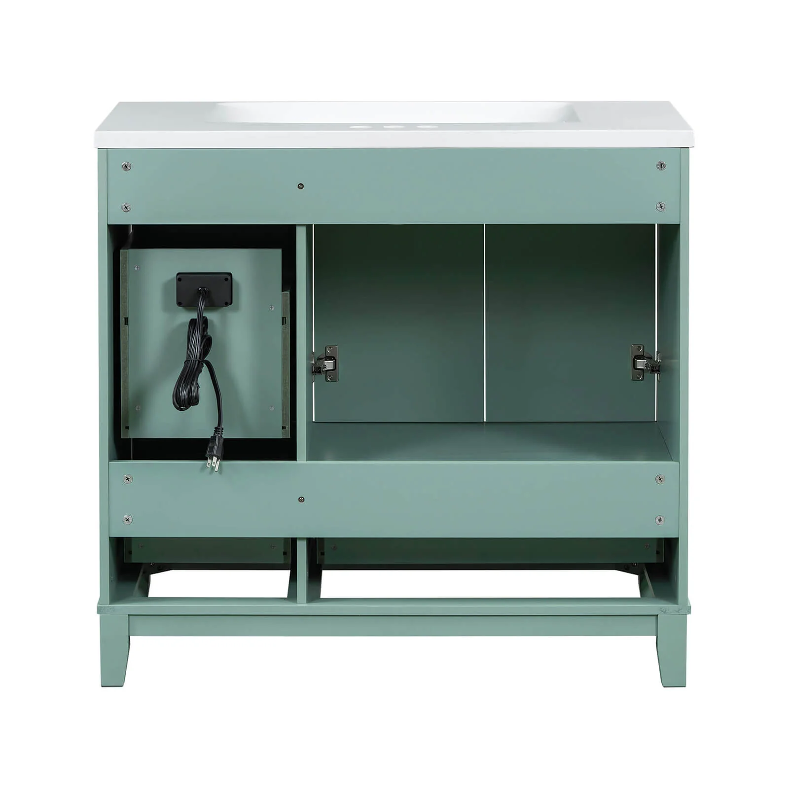 36'' Mint Green Bathroom Vanity with Integrated USB Charging - Image 15