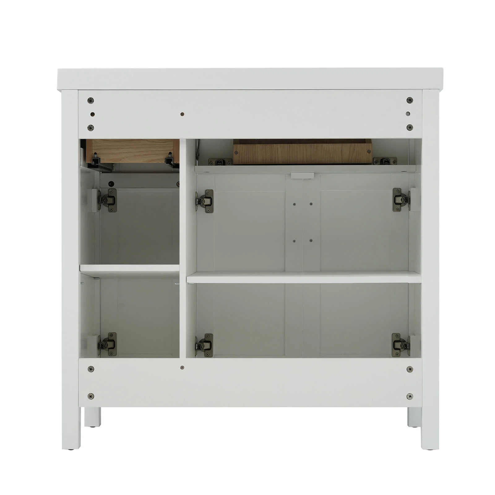 36" White Bathroom Vanity with Left Offset Sink - Image 15