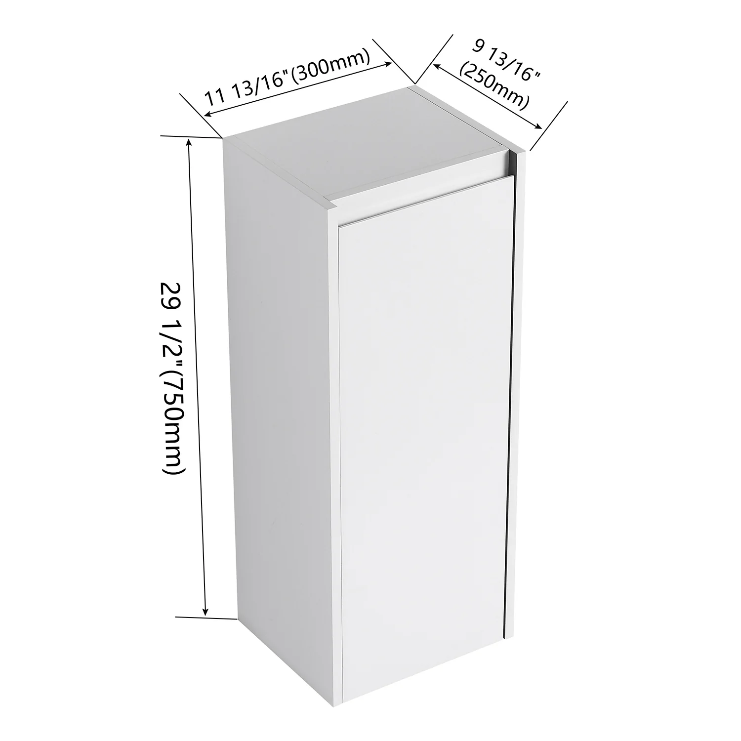 36" White Bathroom Wall Cabinet with Six Doors and Three Open Shelves - Image 6