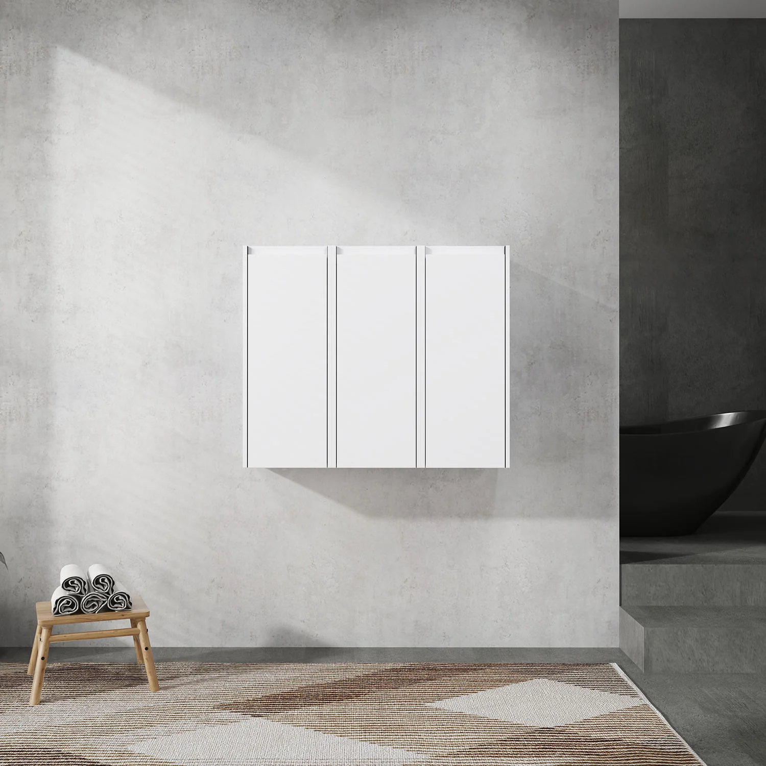 36" White Bathroom Wall Cabinet with Soft Close Doors and Shelves - Image 3