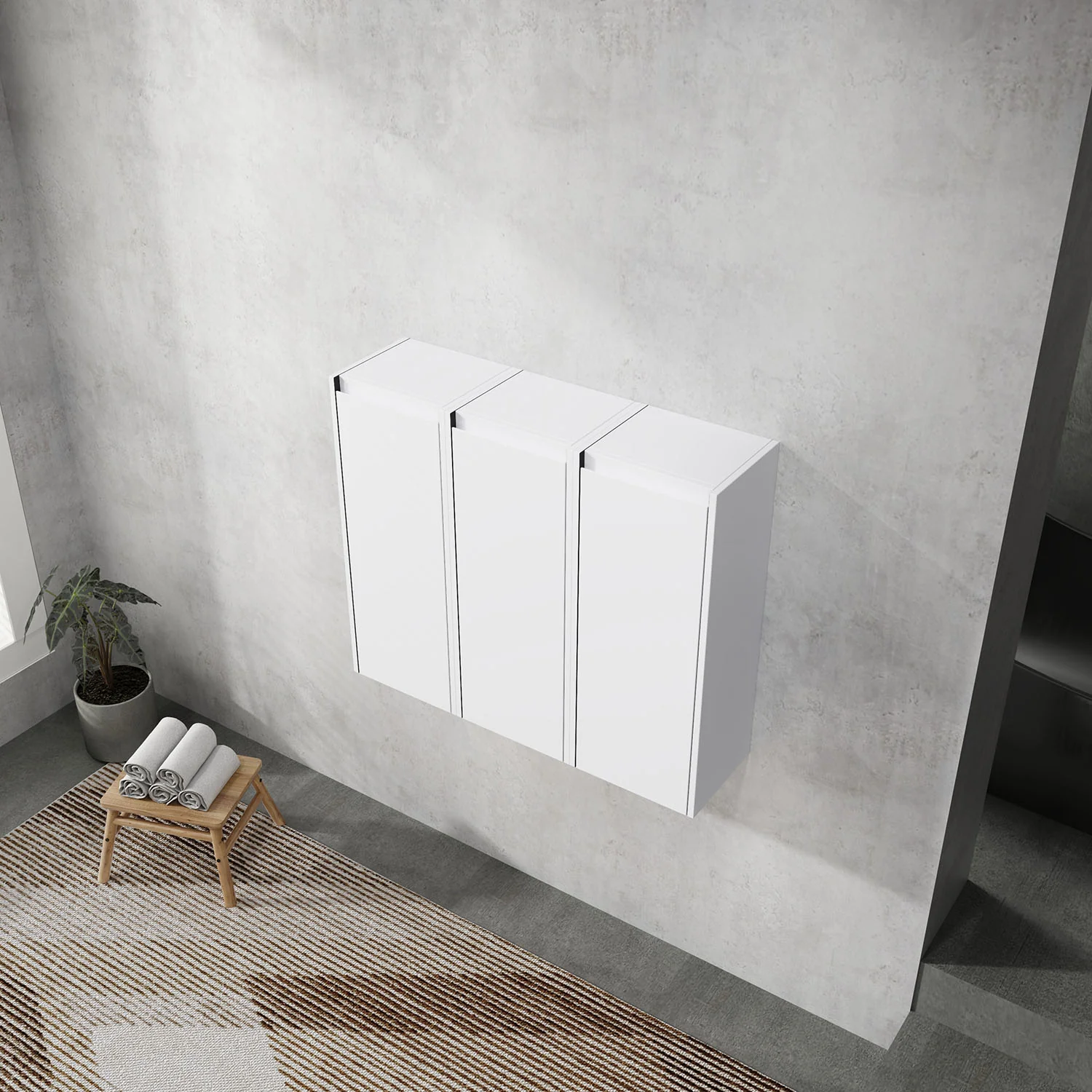 36" White Bathroom Wall Cabinet with Soft Close Doors and Shelves - Image 4
