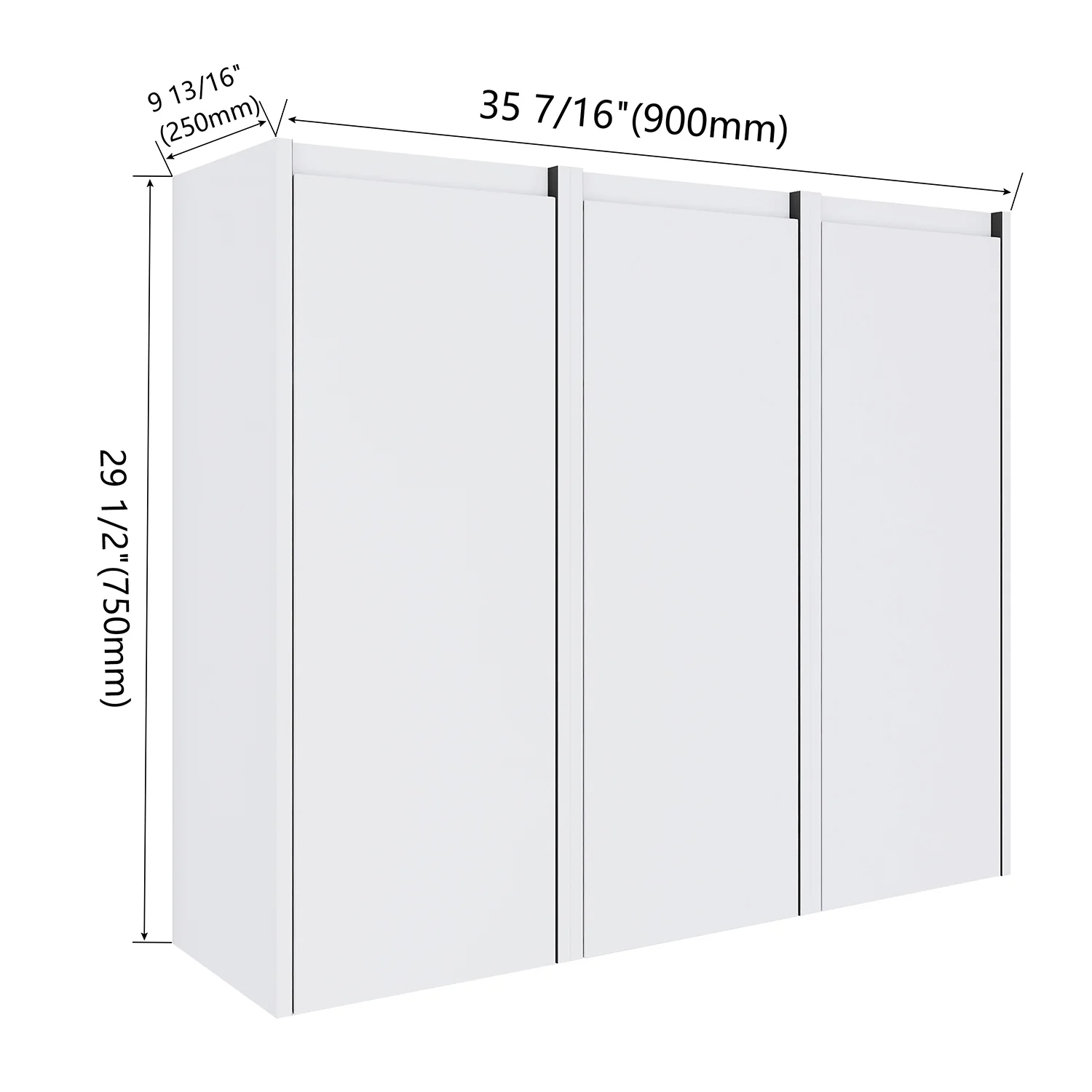 36" White Bathroom Wall Cabinet with Soft Close Doors and Shelves - Image 5