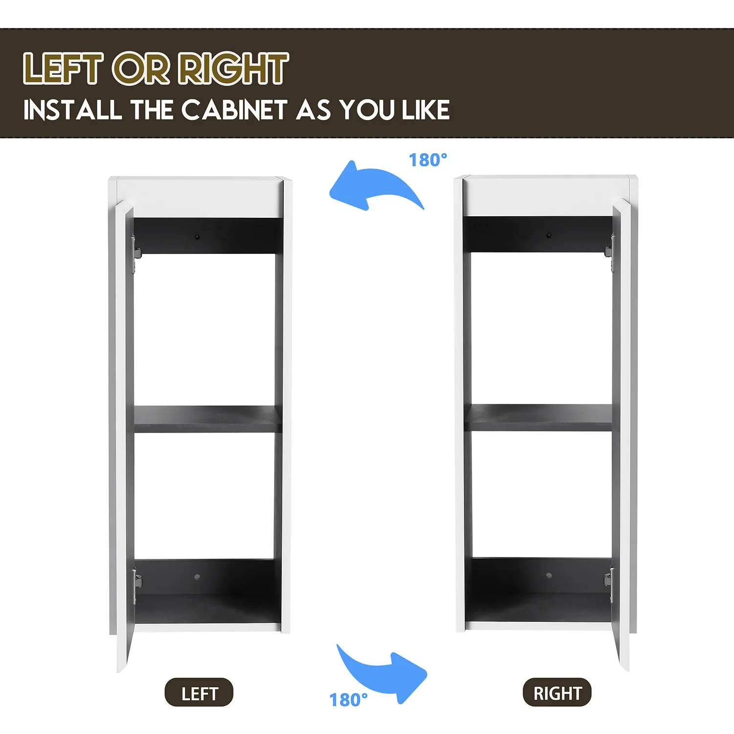 36" White Bathroom Wall Cabinet with Soft Close Doors and Shelves - Image 9