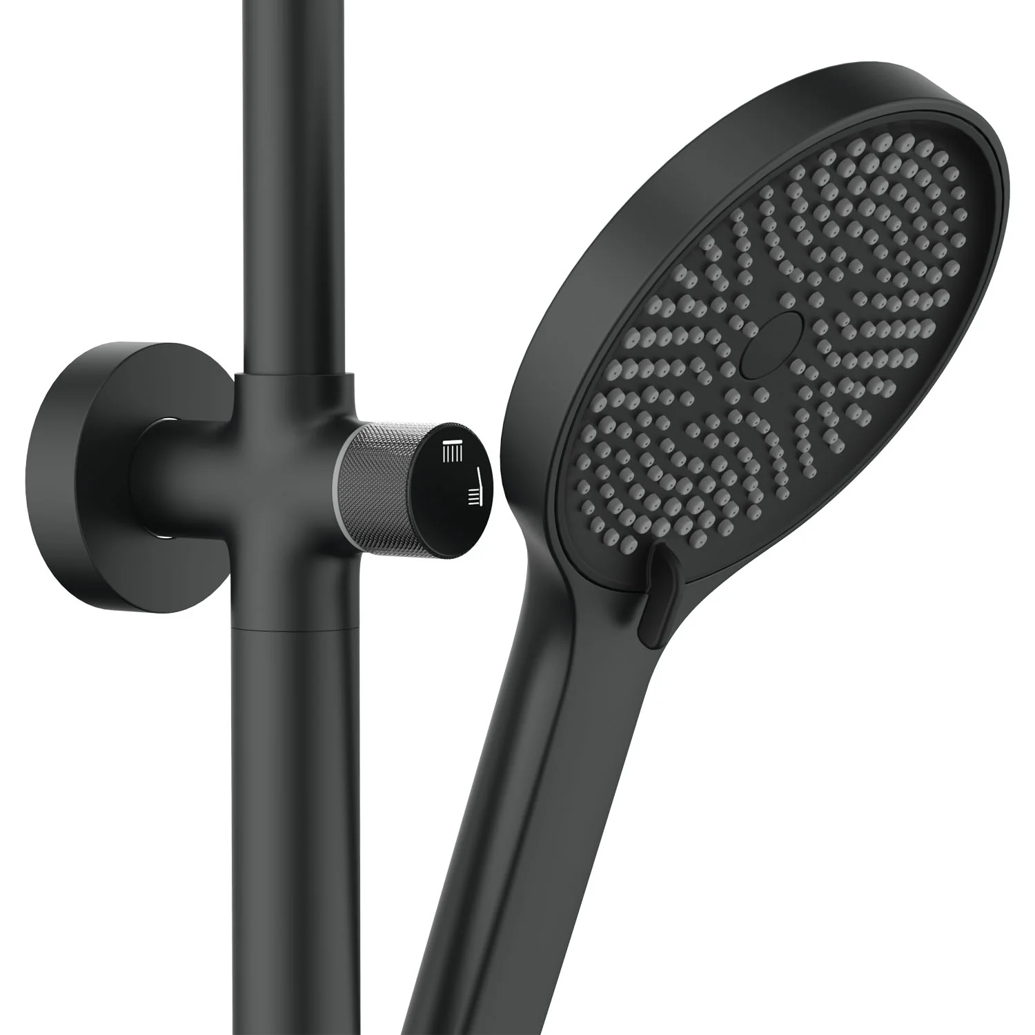 8" 360° Rotate 3-Spray Cylindrical Shower Head And 6-Spray Handheld Accessories（Valve Not Included） - Image 6