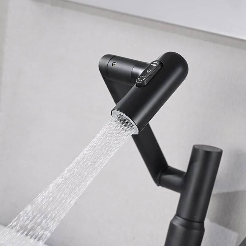 360° Rotary Bathroom Sink Faucet with Spray Function and Temperature Display, Adjustable Hot/Cold Non-slip Switch - Image 4