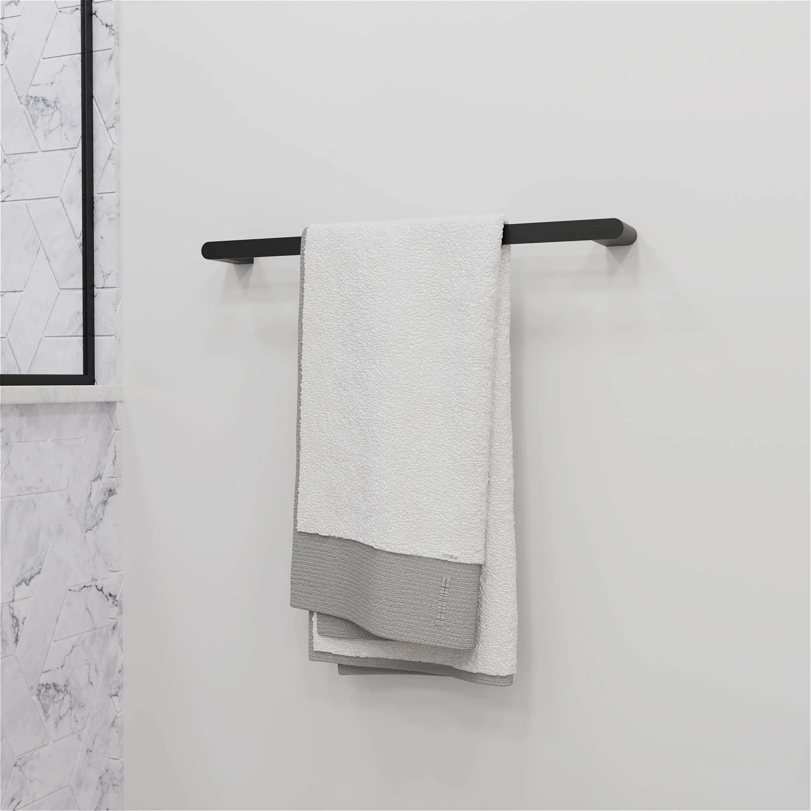 4-Piece Matte Black Bathroom Hardware Set - Image 2