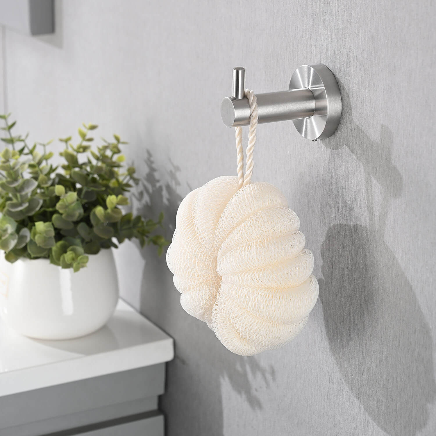 4-Piece Wall-Mounted Brushed Nickel Bathroom Hardware Set - Image 3