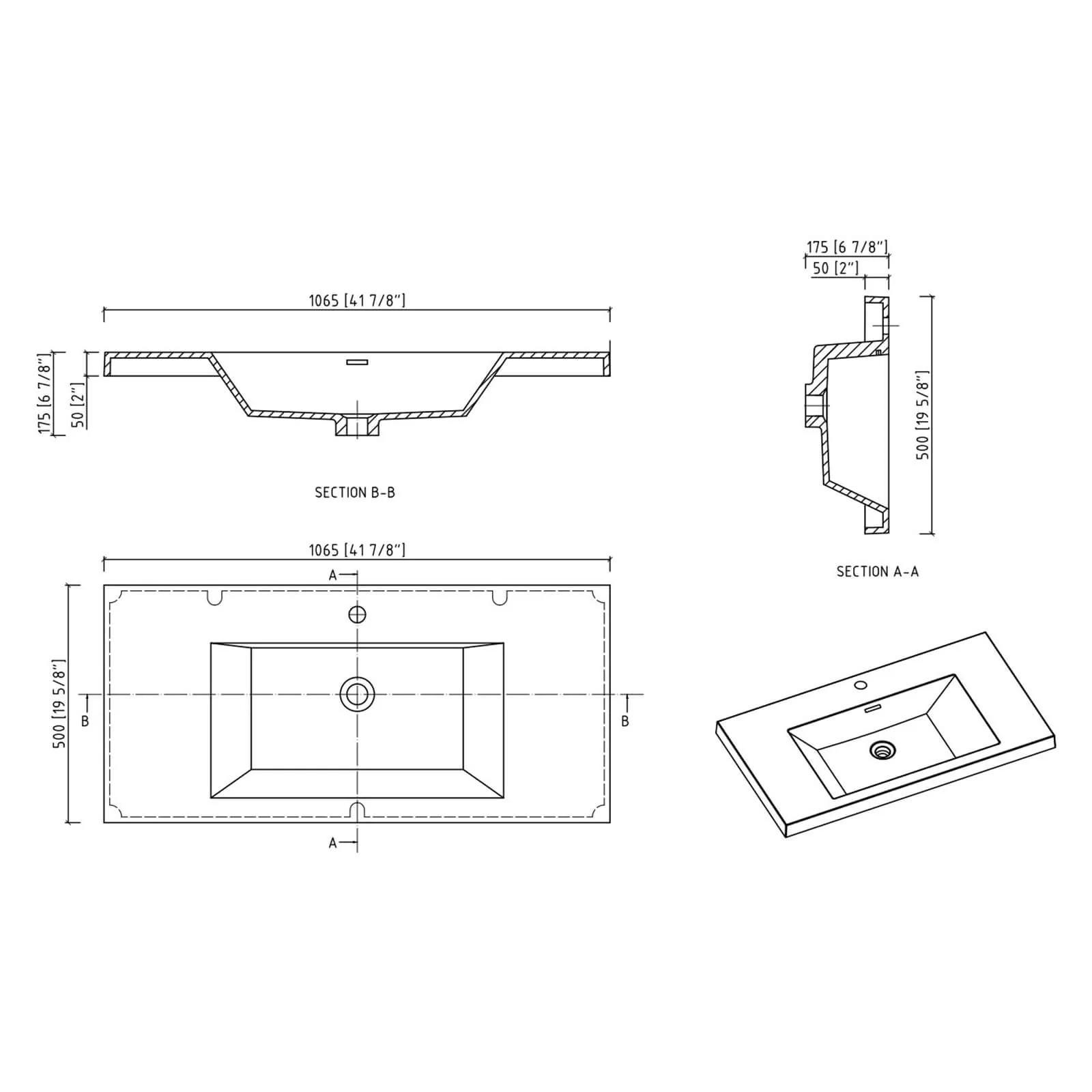42" Cement Gray Floating Bathroom Vanity - Image 15