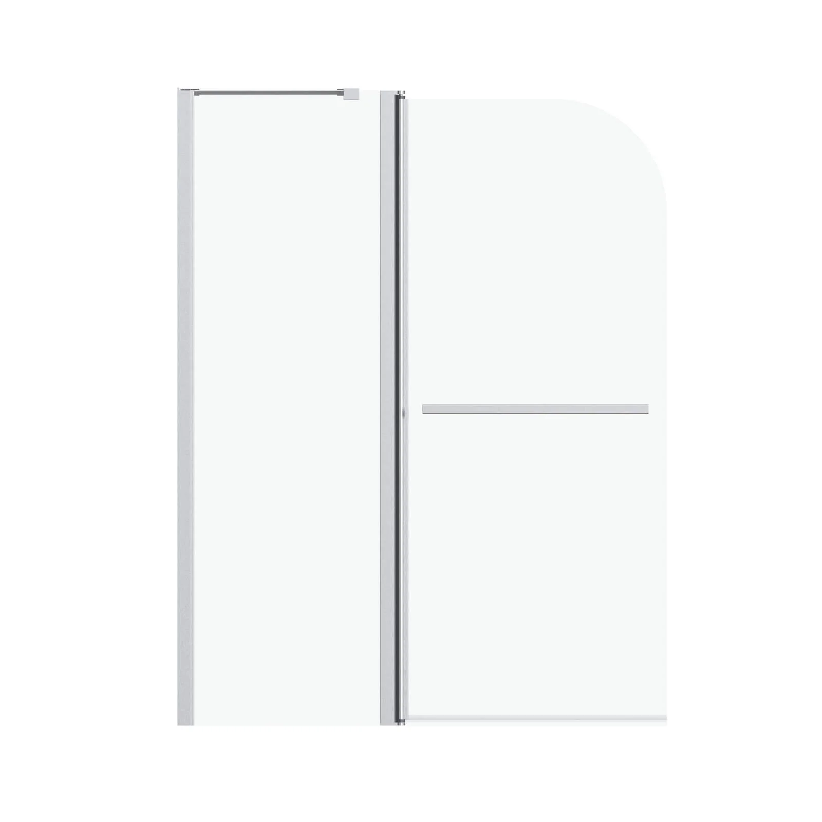 43" Ă 58" Chrome Pivot Glass Bathtub Shower Door - Image 9
