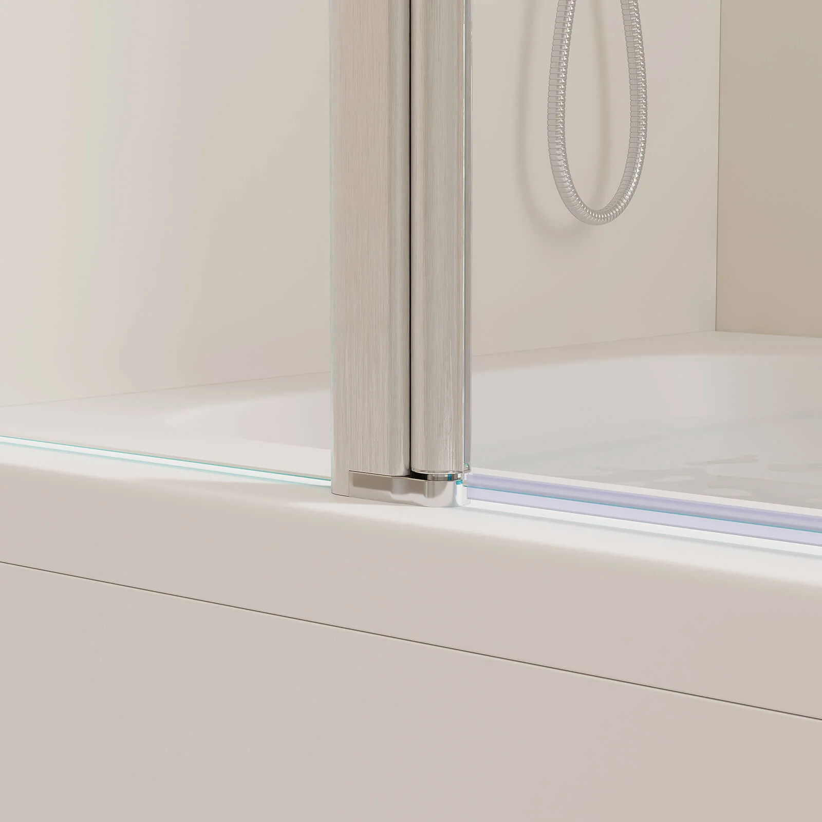 43" × 58" Brushed Nickel Aluminum Frame Pivot Shower Door - Image 7