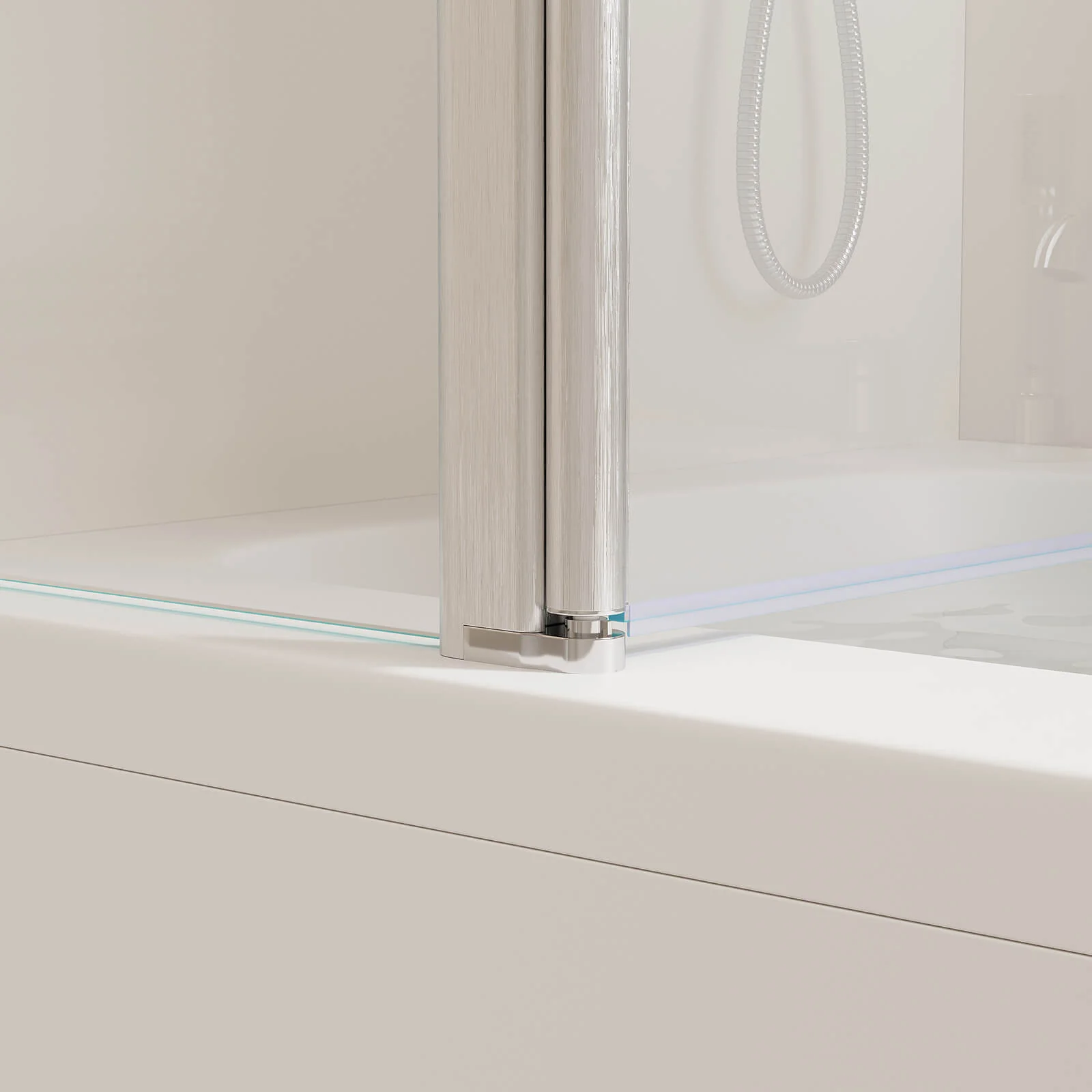 43" × 58" Brushed Nickel Aluminum Frame Pivot Shower Door - Image 8