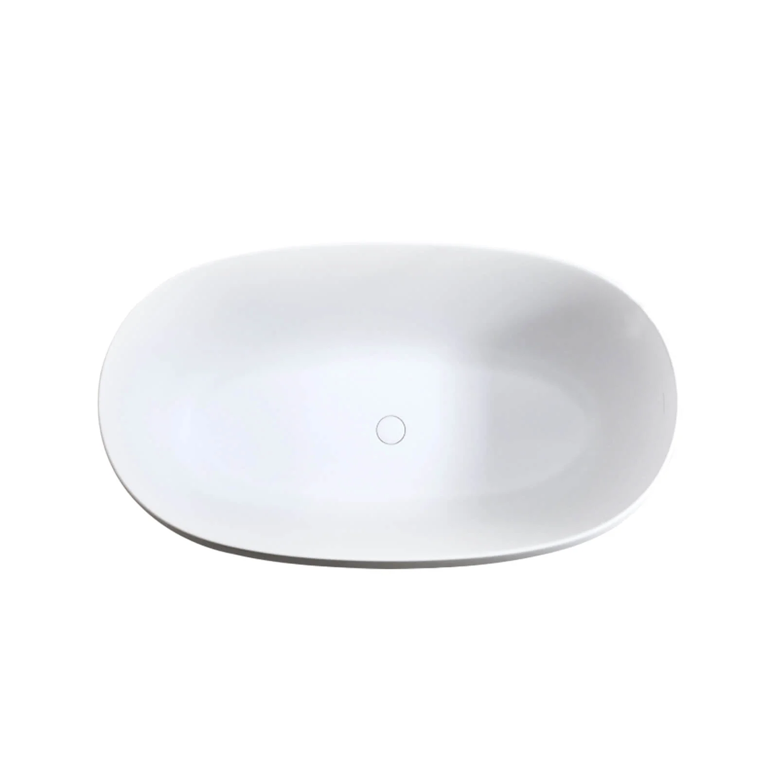 47" Compact Freestanding Stone Resin Bathtub - Image 10