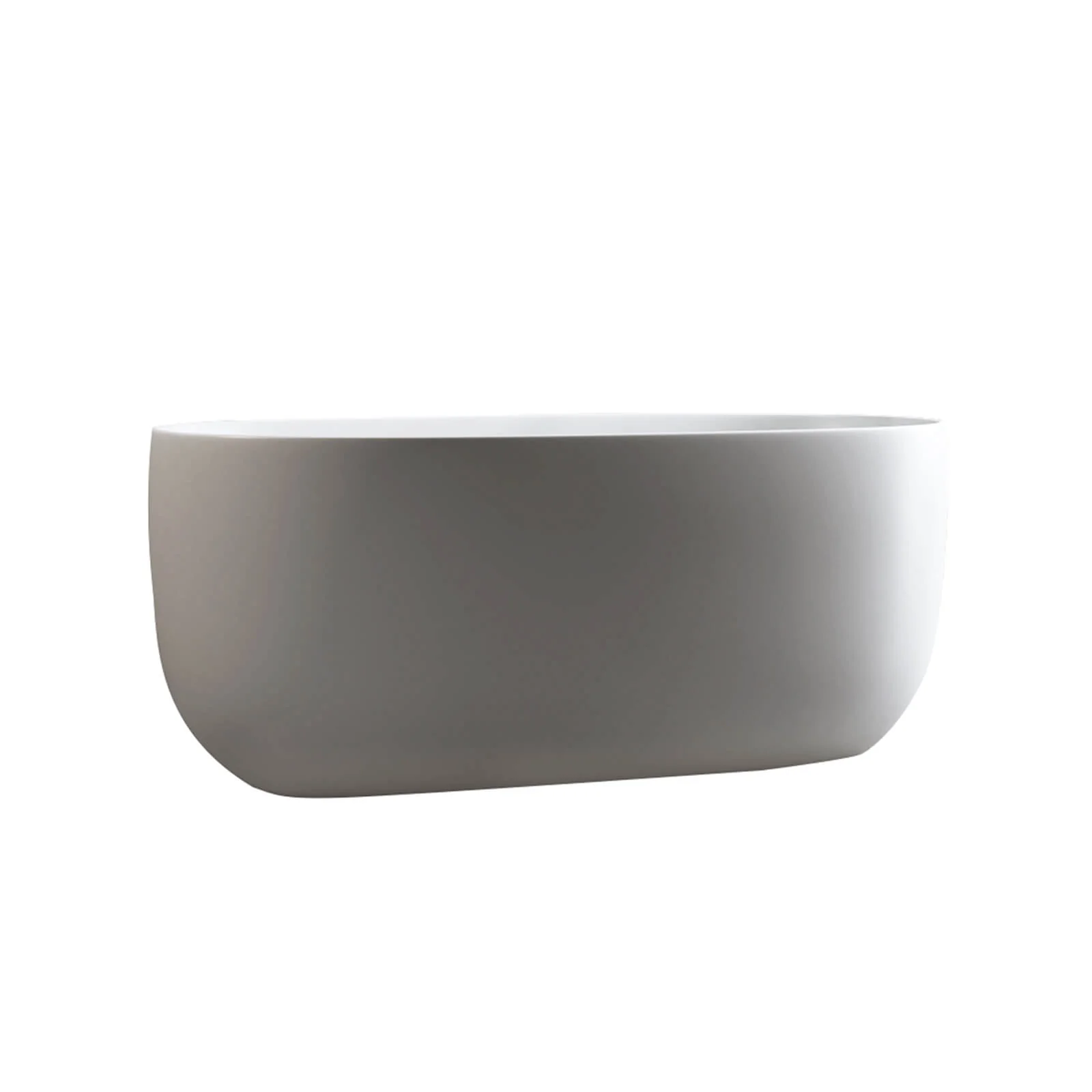 47" Compact Freestanding Stone Resin Bathtub - Image 7