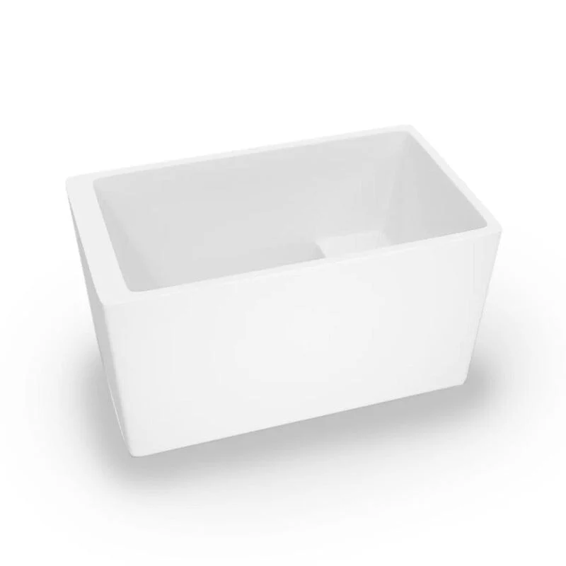 47" Rectangular Acrylic Soaking Bathtub with Built-In Seat - Image 6