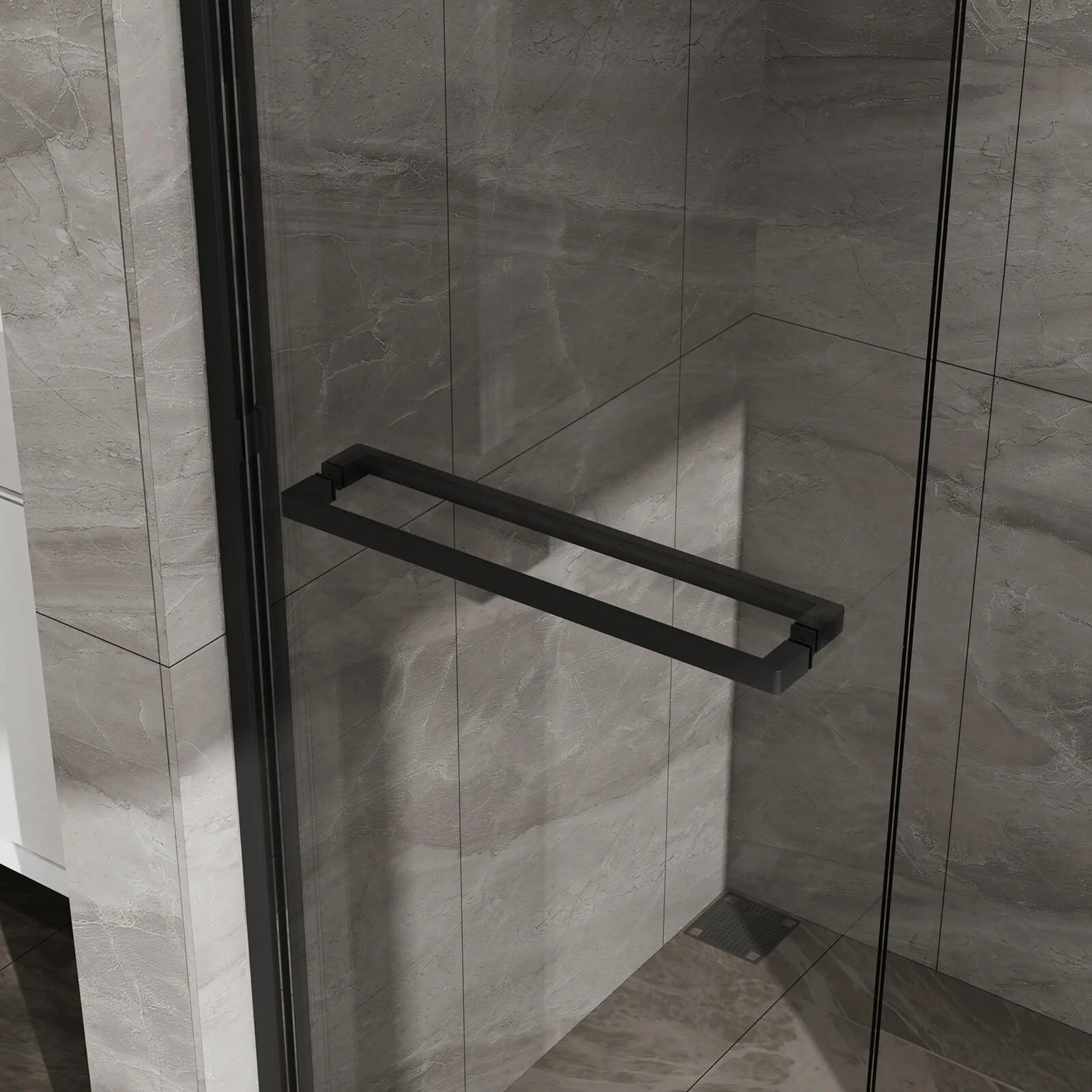 44"-48" x 72" Aluminum Frame Double Sliding Glass Shower Door - Image 7